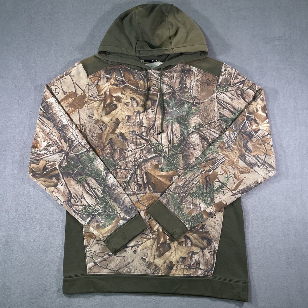 Under Armour Hoodie Sweatshirt Realtree Loose Fleece Lined Camo Men’s Size Large